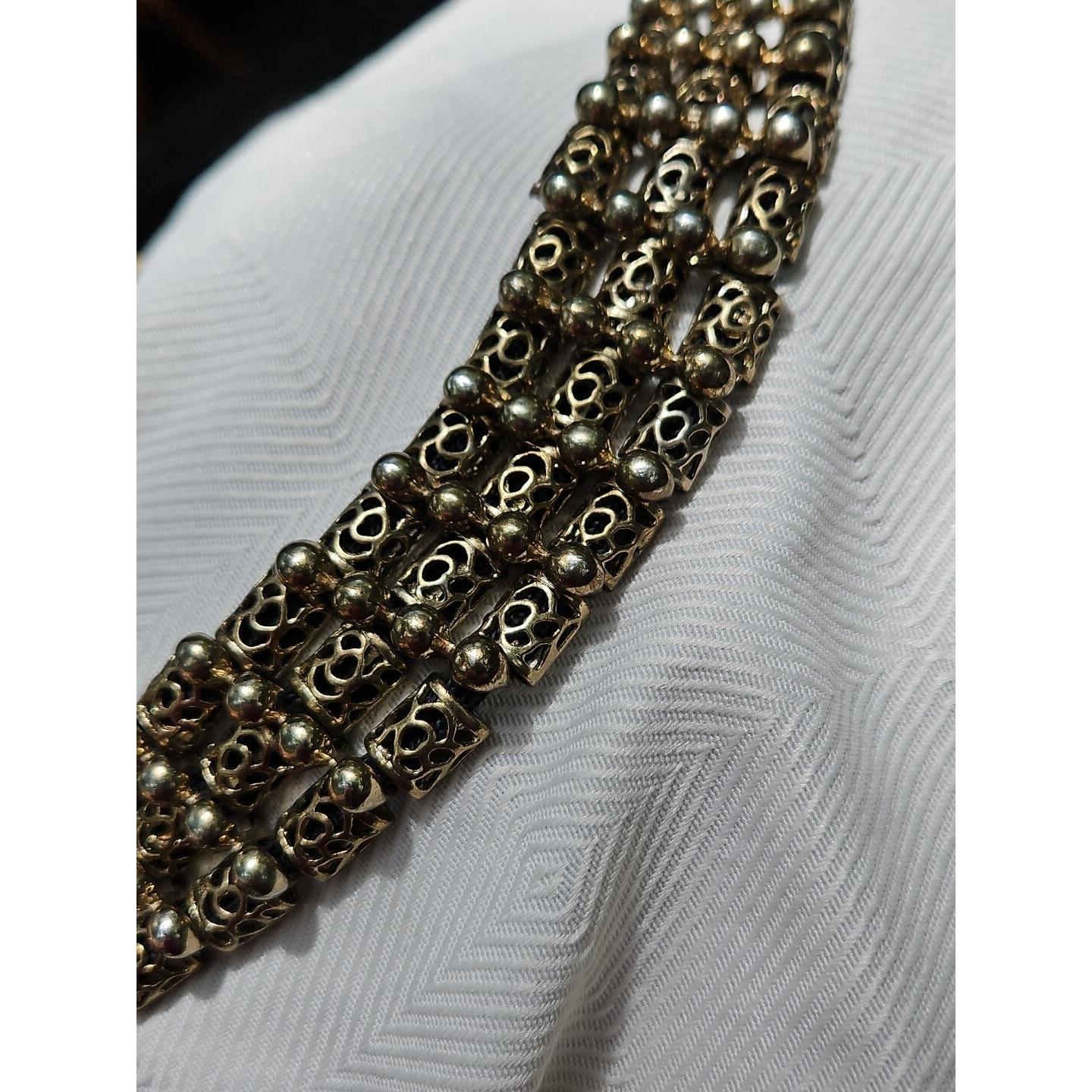 Vintage WIDE LAYERED Chain Belt MODERNIST Runway‎ Brutalist Filigree STEAMPUNK Steampunk Wide Belts for Women for sale | eBay main image 3