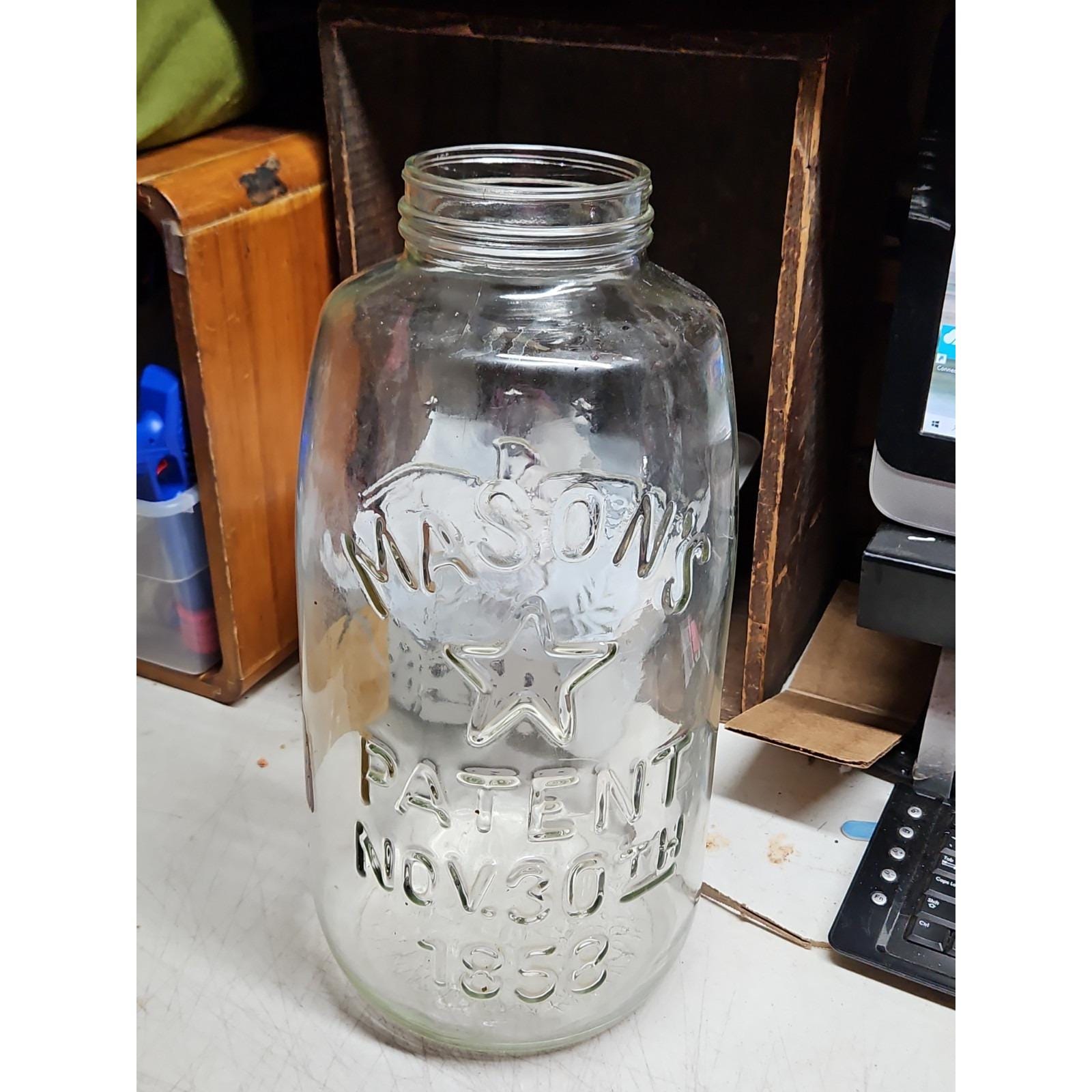 Vintage Large Glass Pickle Jar - Etsy
