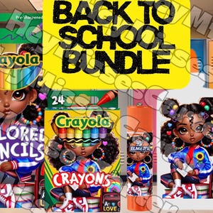 Back to school Bundle, template, printable sizes, school supplies, editable in Canva