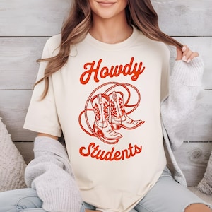 Western Teacher Shirt, Western Cowgirl Teacher Shirt, Howdy Students Teacher T-Shirt, Back to School Tee for Teachers, Teacher Appreciation