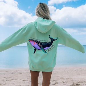 Whale Shark Hoodie, Isaiah 43:2 Christian Sweatshirt for Women, Beach Hoodie, Bible Verse Hoodie, Christian Hoodie, Jesus Hoodie,