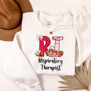 Strawberry Respiratory Therapist Sweatshirt - RT Easter Gift