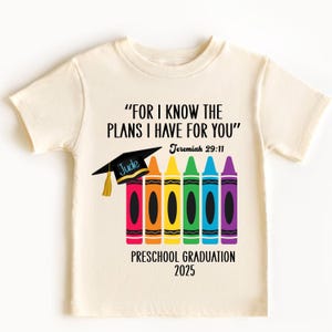 Personalized Preschool Graduation Shirt, Preschool Graduation Gift, 2025 Preschool Graduation Outfit, Preschool Grad Tshirt