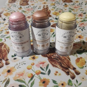 Natural Makeup box with organic tinted TALLOW based makeup sticks, Contour Balms, cream blush image 10