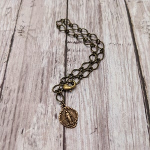 Cadena de María - Pulsera de Consagración Mariana - Bronce Antiguo - Medalla Milagrosa - Ver descripción para información de tallas