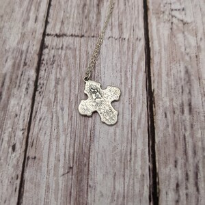 Catholic Religious Medal Necklace with Four Way Cross in Antique Bronze or Sterling Silver image 6