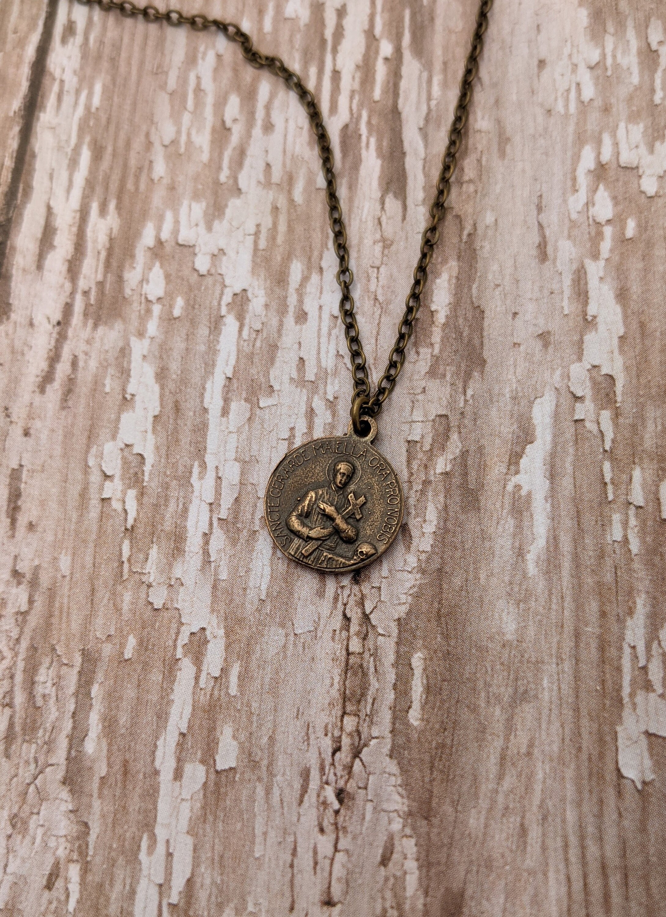 St. Gerard Patron Saint of Motherhood - Religious Medal Necklace in ...
