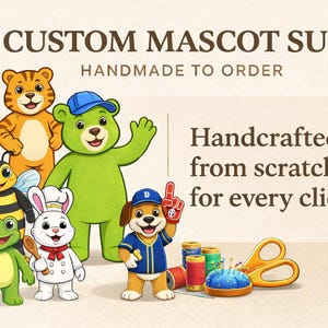 Custom Full Body Mascot Suit / Fursuit / Character Costume – Handmade to Order – Professional Quality Cosplay or Performance Suit