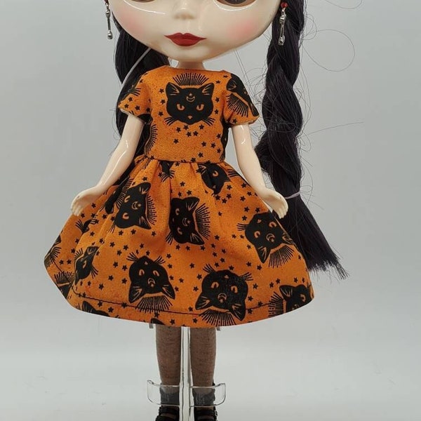Black Cat Halloween Blythe Dress!