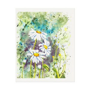 Pushing Daisies Vibrant Watercolor