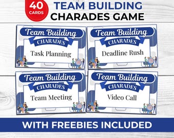 Team Building Charades Game Printable for Work, Office & Corporate Events | Fun Acting Activity for Employees and Groups