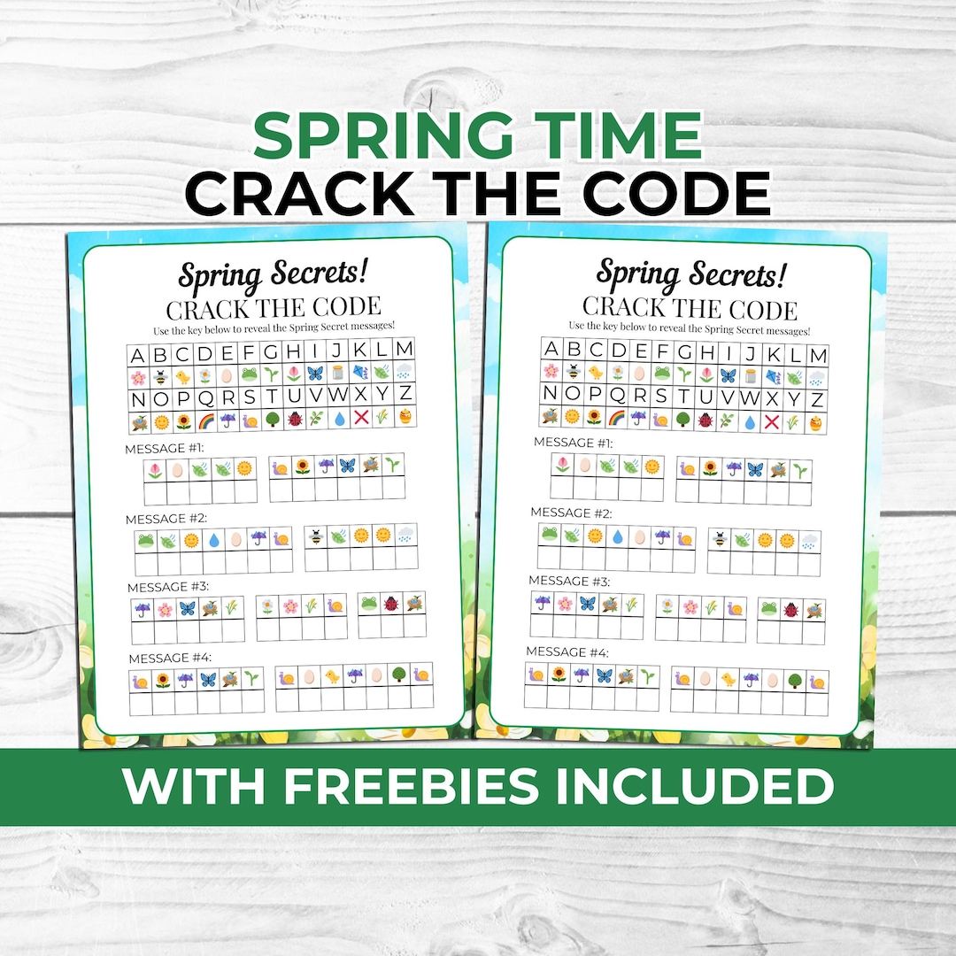 Spring Crack the Code Secret Message Game for Kids Teens & Families ...