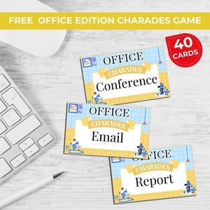 Office Party Friendly Feud Game Bundle for Coworkers | Funny Team Building Trivia for Work Events + Free Office Charades & Left Right Game