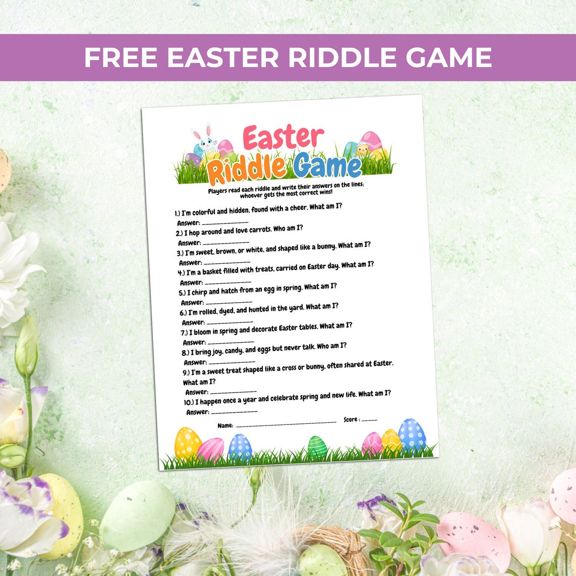 Church Easter Riddle Easter Prayer Cards Printable for Kids & Adults | Christian Easter ...