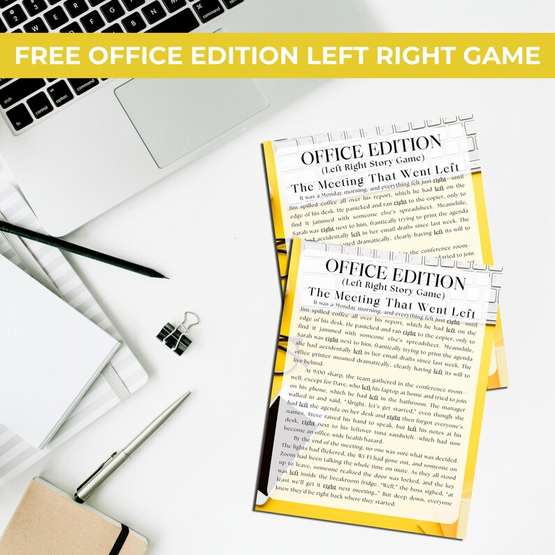Office Party Friendly Feud Game Bundle for Coworkers | Funny Team Building Trivia for Work Events + Free Office Charades & Left Right Game