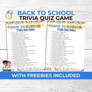 Jeu-questionnaire sur la rentrée scolaire pour enfants avec cartes de prière gratuites et accessoires imprimables pour photomaton, salle de classe, école à la maison, parents, activité du premier jour