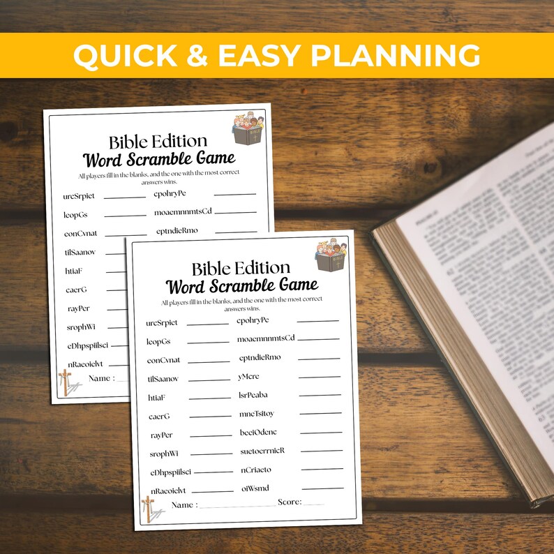 Bible Word Scramble Game Printable – Fun Scripture Puzzle for Families ...