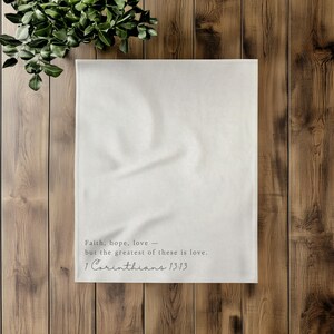 Personalized Blanket Scripture Gift Christian Faith Gift Custom Throw Blanket Missing You Gift for Christian Mom Gift Baptism Gifts
