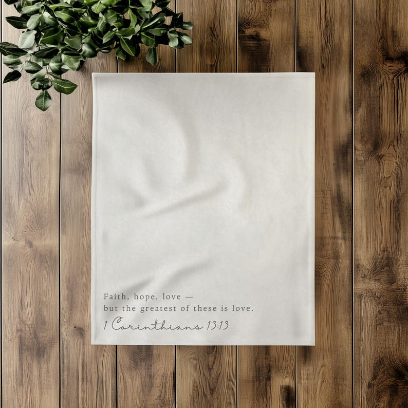 Personalized Blanket Scripture Gift Christian Faith Gift Custom Throw Blanket Missing You Gift for Christian Mom Gift Baptism Gifts