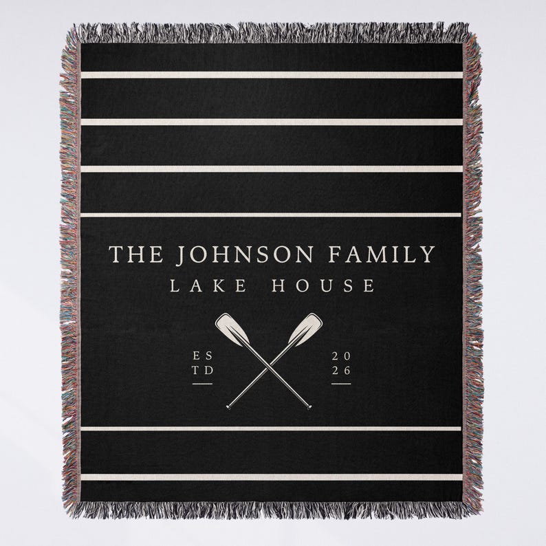 Lakehouse Decor Personalized Throw Lake House Gifts House Warming Gift for Couples Lakehouse Decoration Housewarming Blanket New Home Owner