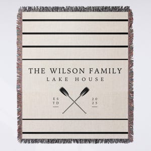 Lakehouse Decor Personalized Throw Lake House Gifts House Warming Gift for Couples Lakehouse Decoration Housewarming Blanket New Home Owner