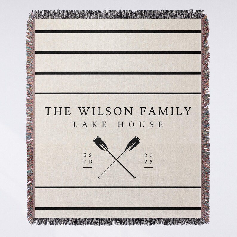 Lakehouse Decor Personalized Throw Lake House Gifts House Warming Gift for Couples Lakehouse Decoration Housewarming Blanket New Home Owner