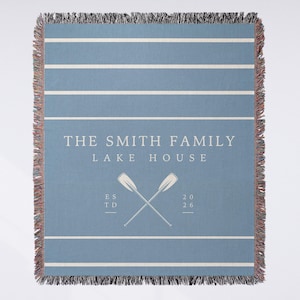 Lakehouse Decor Personalized Throw Lake House Gifts House Warming Gift for Couples Lakehouse Decoration Housewarming Blanket New Home Owner