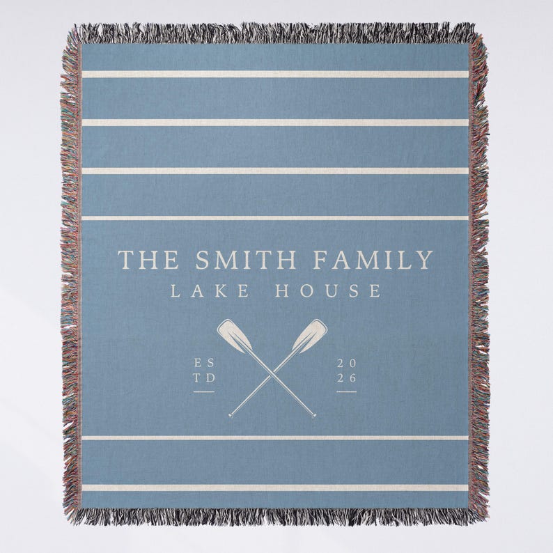 Lakehouse Decor Personalized Throw Lake House Gifts House Warming Gift for Couples Lakehouse Decoration Housewarming Blanket New Home Owner