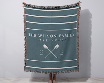 Lakehouse Decor Personalized Throw Lake House Gifts House Warming Gift for Couples Lakehouse Decoration Housewarming Blanket New Home Owner