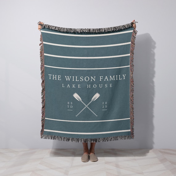 Lakehouse Decor Personalized Throw Lake House Gifts House Warming Gift for Couples Lakehouse Decoration Housewarming Blanket New Home Owner