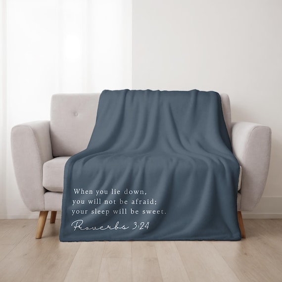 Personalized Blanket Scripture Gift Christian Faith Gift Custom Throw Blanket Missing You Gift for Christian Mom Gift Baptism Gifts