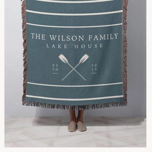 Lakehouse Decor Personalized Throw Lake House Gifts House Warming Gift for Couples Lakehouse Decoration Housewarming Blanket New Home Owner