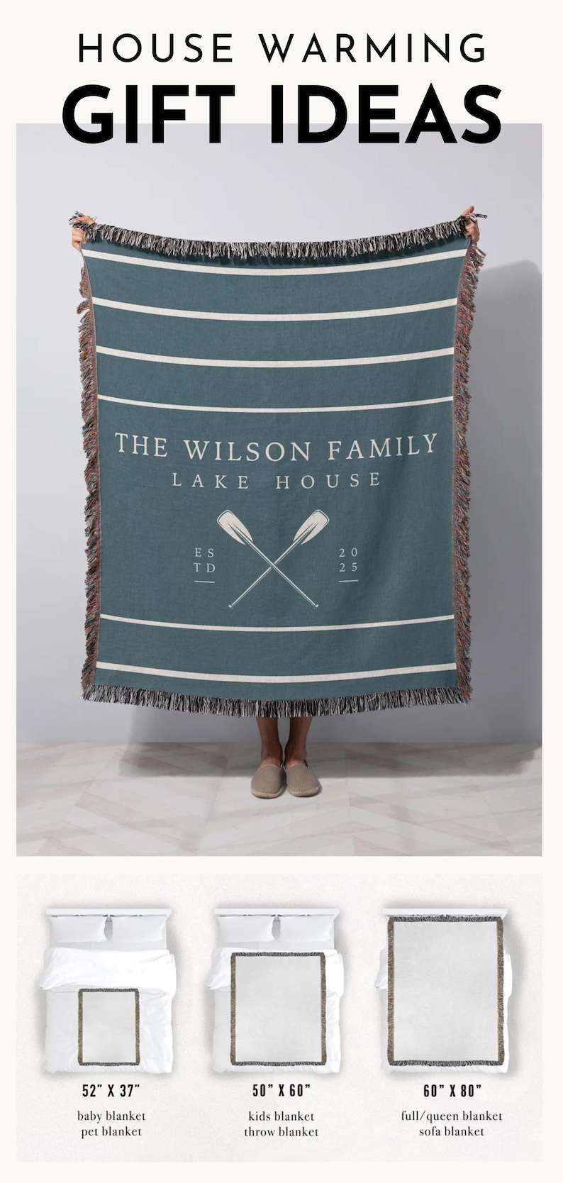 Lakehouse Decor Personalized Throw Lake House Gifts House Warming Gift for Couples Lakehouse Decoration Housewarming Blanket New Home Owner