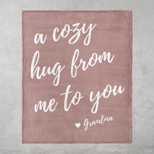 Custom Blanket Long Distance Gifts for Moving Away Missing You Gift from Girlfriend Sending You Hugs Personalized Throw Relationship Gift