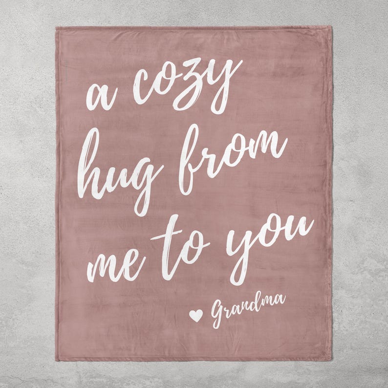 Custom Blanket Long Distance Gifts for Moving Away Missing You Gift from Girlfriend Sending You Hugs Personalized Throw Relationship Gift