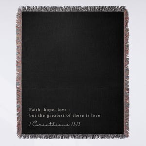 Personalized Blanket Scripture Gift Customized Christian Mom Gift Cotton Woven Blanket Missing You Gift for Custom Bible Gift for Baptism