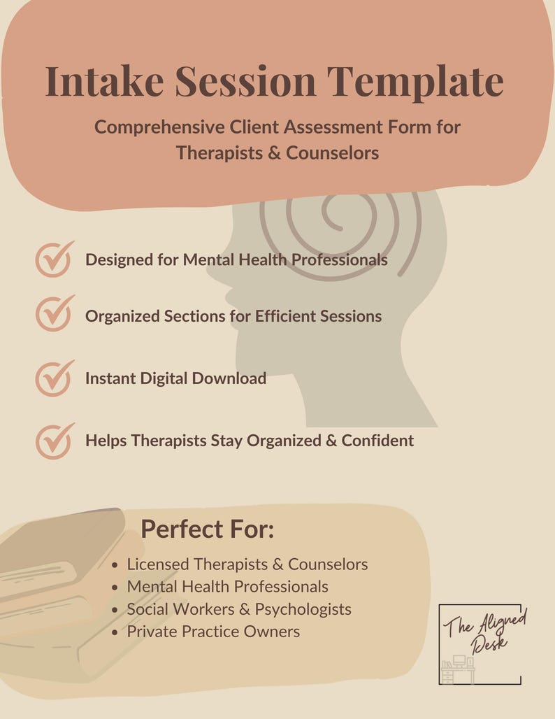 Therapist Client Intake Form Template | Private Practice (PDF) - Etsy