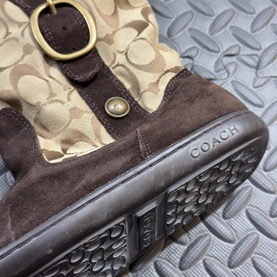 Coach Logo Print Lace Up Boots (6)