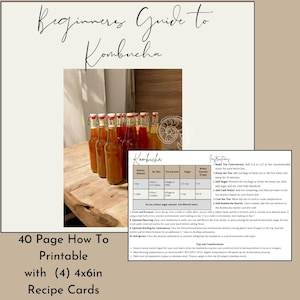 The Beginner’s Guide to Kombucha | 40-Page Digital Download + Printable Recipe Cards