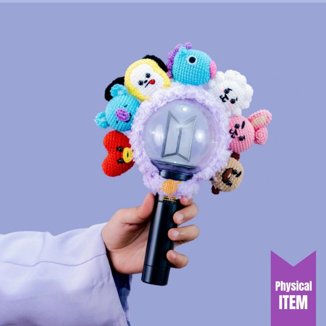 BTS Lightstick Cover: BT21 Inspired Armybomb Crochet Cover - Etsy
