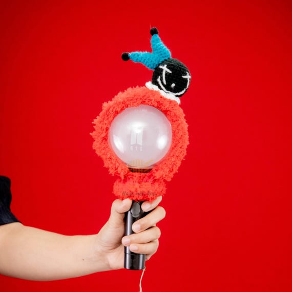 J-hope Jack in the Box Crochet Set: Beanie, Headband & Lightstick
