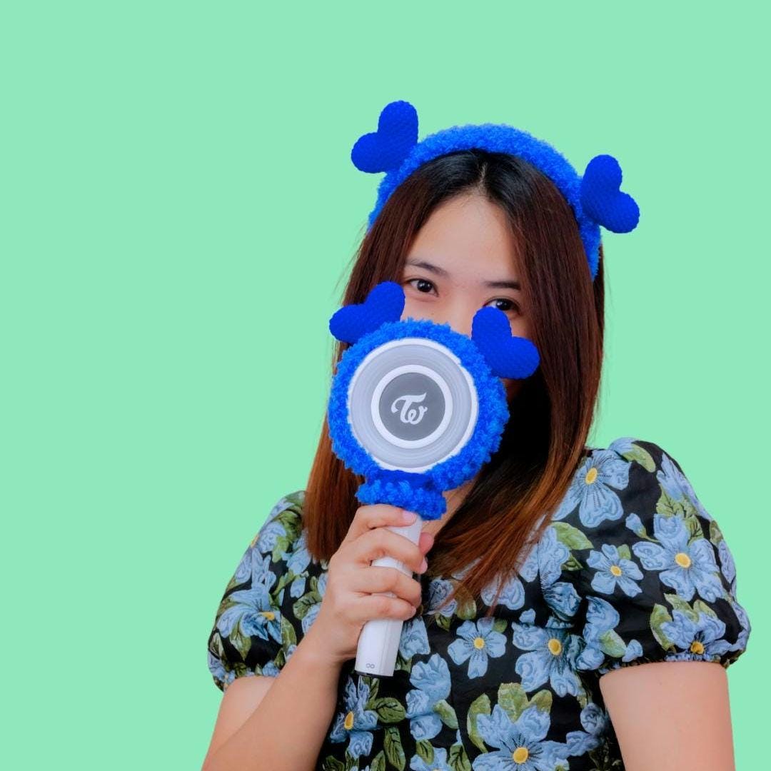 Twice Candybong Crochet Cover & Headband Set: K-pop Lightstick