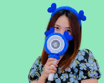 Twice Candybong Crochet Cover & Headband Set: K-Pop Lightstick Accessory