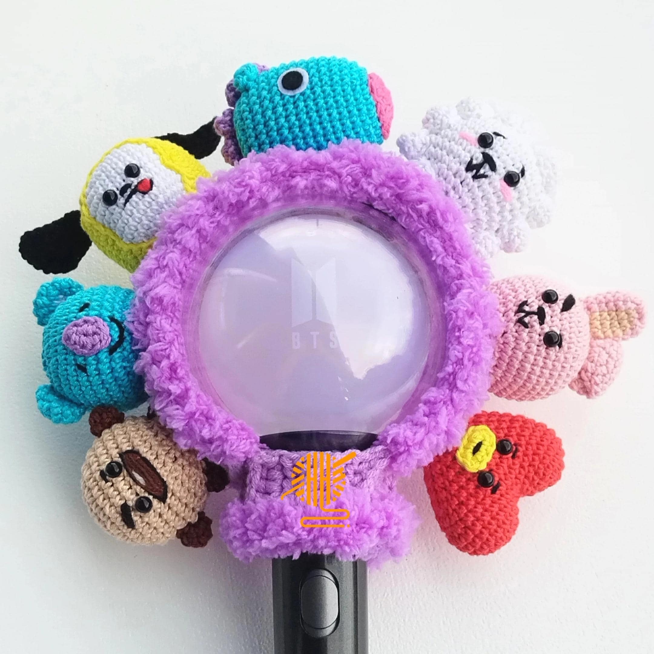 BTS Lightstick Cover: BT21 Inspired Armybomb Crochet Cover - Etsy