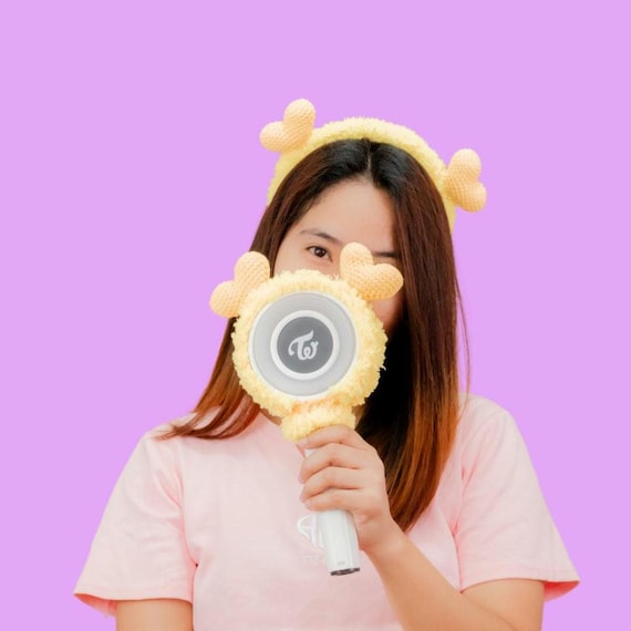 Twice Candybong Crochet Cover & Headband Set: K-pop Lightstick