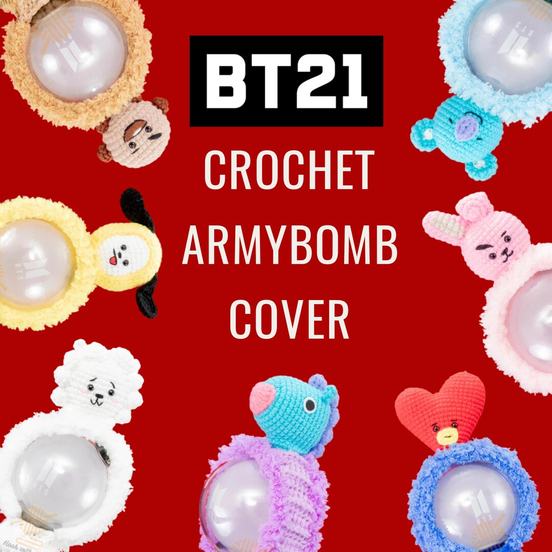 BT21 Inspired Crochet Armybomb Cover: BTS Lightstick Cover - Etsy
