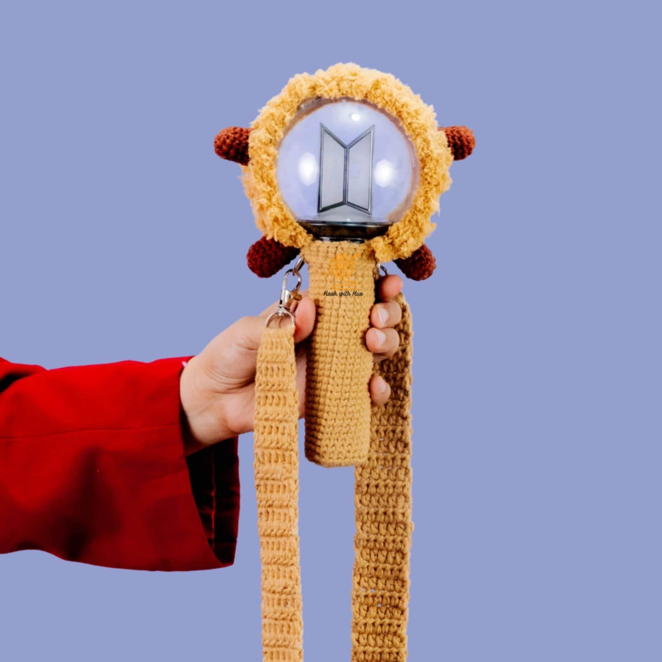 BT21 Armybomb Crochet Bag and Cover: Handmade Lightstick Accessory