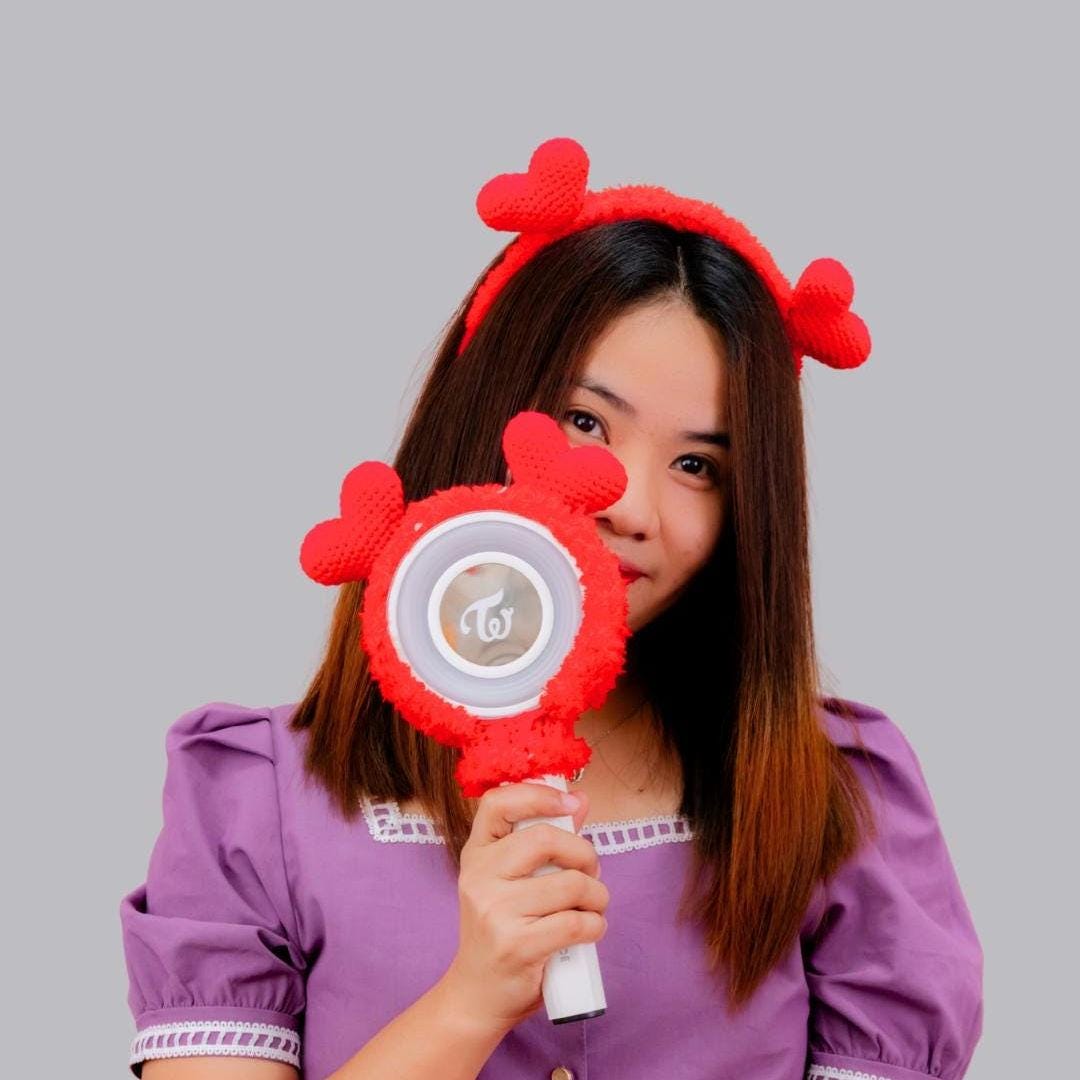 Twice Candybong Crochet Cover & Headband Set: K-pop Lightstick