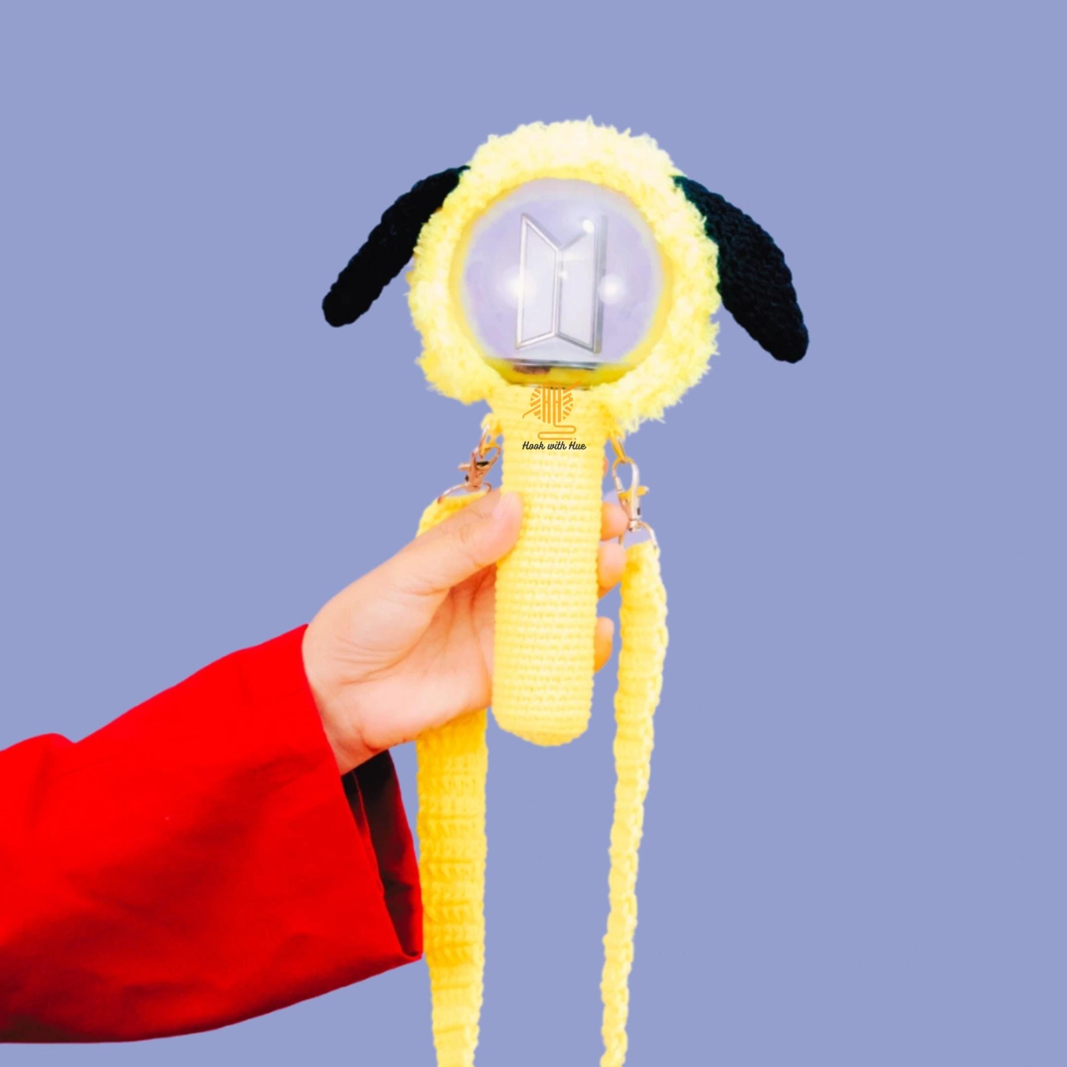 BT21 Armybomb Crochet Bag and Cover: Handmade Lightstick Accessory