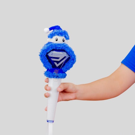 Super Junior Lightstick Crochet Cover: ELF Sapphire Blue K-pop
